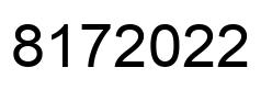 Number 8172022 black image