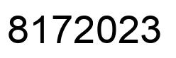 Number 8172023 black image