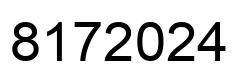Number 8172024 black image