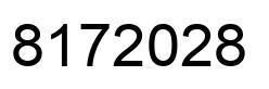 Number 8172028 black image