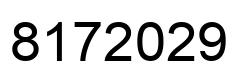 Number 8172029 black image