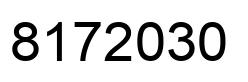 Number 8172030 black image