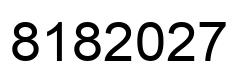 Number 8182027 black image