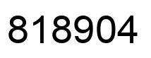 Number 818904 black image