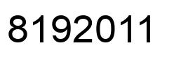 Number 8192011 black image