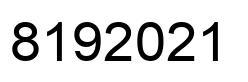 Number 8192021 black image