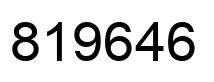 Number 819646 black image