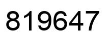 Number 819647 black image