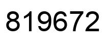 Number 819672 black image