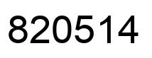 Number 820514 black image