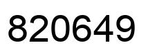 Number 820649 black image