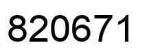 Number 820671 black image