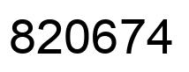 Number 820674 black image