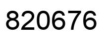 Number 820676 black image