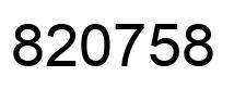 Number 820758 black image