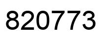 Number 820773 black image