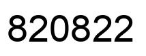 Número 820822 imagen negro