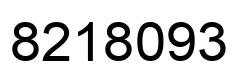 Number 8218093 black image