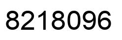 Number 8218096 black image