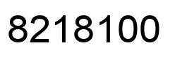 Number 8218100 black image