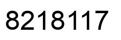 Number 8218117 black image