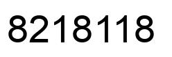 Number 8218118 black image