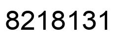 Number 8218131 black image