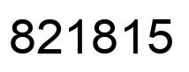 Number 821815 black image