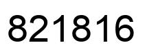 Number 821816 black image