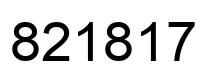 Number 821817 black image