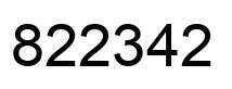 Número 822342 imagen negro