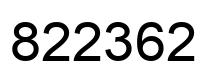 Number 822362 black image