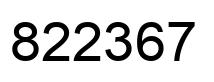 Number 822367 black image