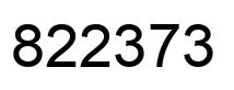 Number 822373 black image