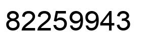 Number 82259943 black image