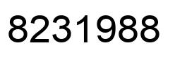 Number 8231988 black image
