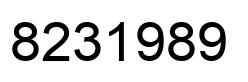 Number 8231989 black image