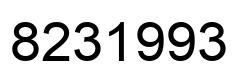Number 8231993 black image