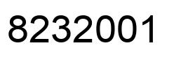 Número 8232001 imagen negro
