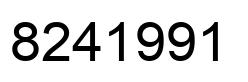Number 8241991 black image