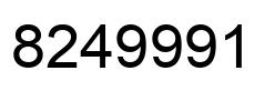 Number 8249991 black image