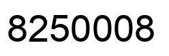 Number 8250008 black image