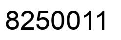 Número 8250011 imagen negro