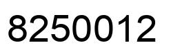 Número 8250012 imagen negro