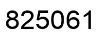 Number 825061 black image