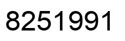 Number 8251991 black image