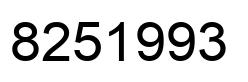 Number 8251993 black image