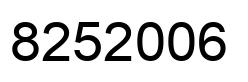 Number 8252006 black image