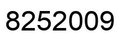 Number 8252009 black image