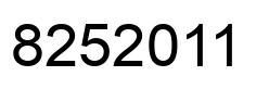 Number 8252011 black image